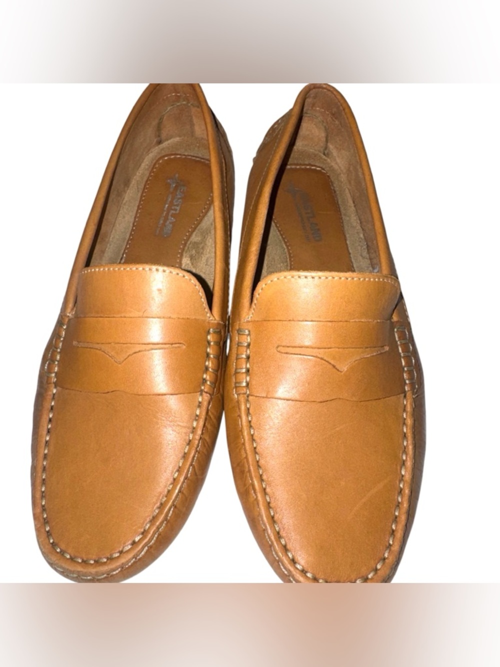 Eastland leather driver penny loafer cognac size 10 women's
